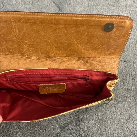 Maurizio Taiuti Floral Genuine Leather Made In Italy Hand Clutch Wristlet - Picture 6 of 7